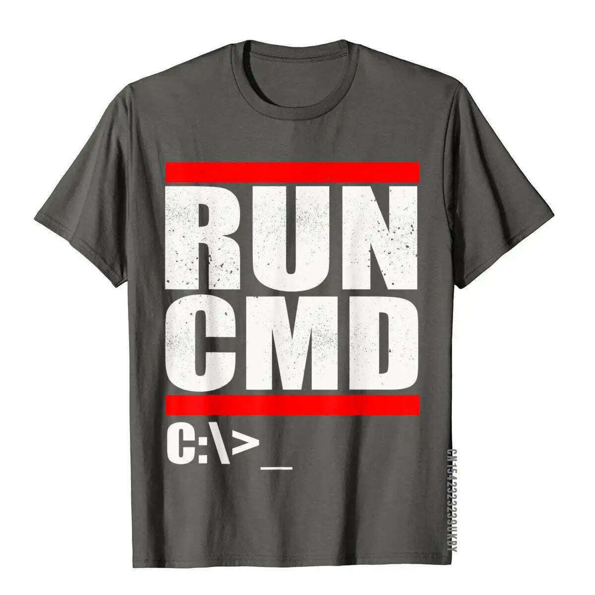 Run CMD T Shirt Computer Nerd T Shirt Camisa3D Style Tops & Tees New Arrival Cotton Men Top T-Shirts - KIMLUD