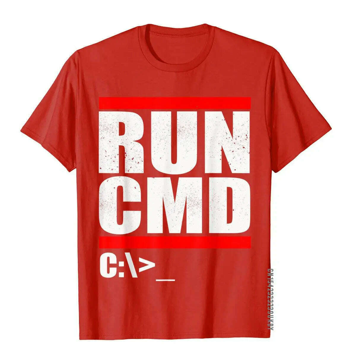 Run CMD T Shirt Computer Nerd T Shirt Camisa3D Style Tops & Tees New Arrival Cotton Men Top T-Shirts - KIMLUD
