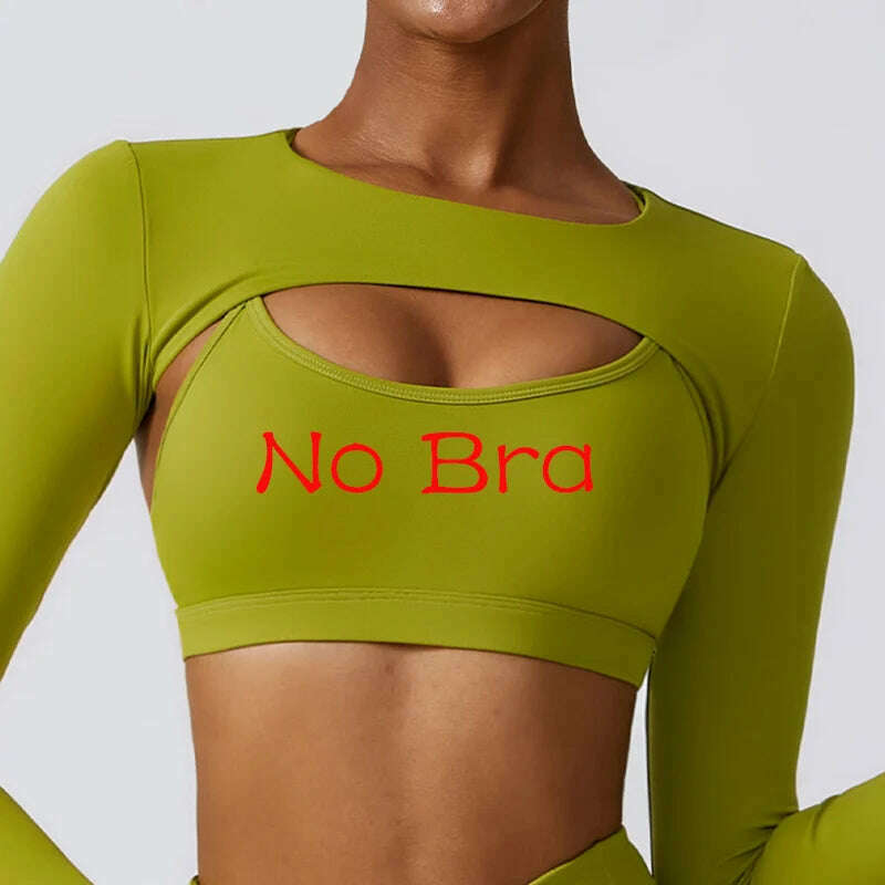 Running Shirt Fitness Tight Woman Work Out Clothing Shawl New Long Sleeve Yoga Tops Sexy Gym Sportswear Yoga Wear For Women - KIMLUD