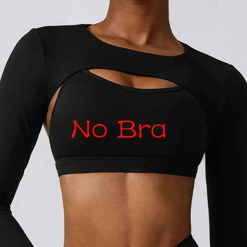 Running Shirt Fitness Tight Woman Work Out Clothing Shawl New Long Sleeve Yoga Tops Sexy Gym Sportswear Yoga Wear For Women - KIMLUD