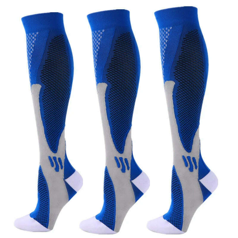 S-XXL 3 Pairs Pack/Socks Compression Socks 30 Mmhg Fit For Medical Edema Diabetes Varicose Veins Running Sports Socks Size XXL - KIMLUD