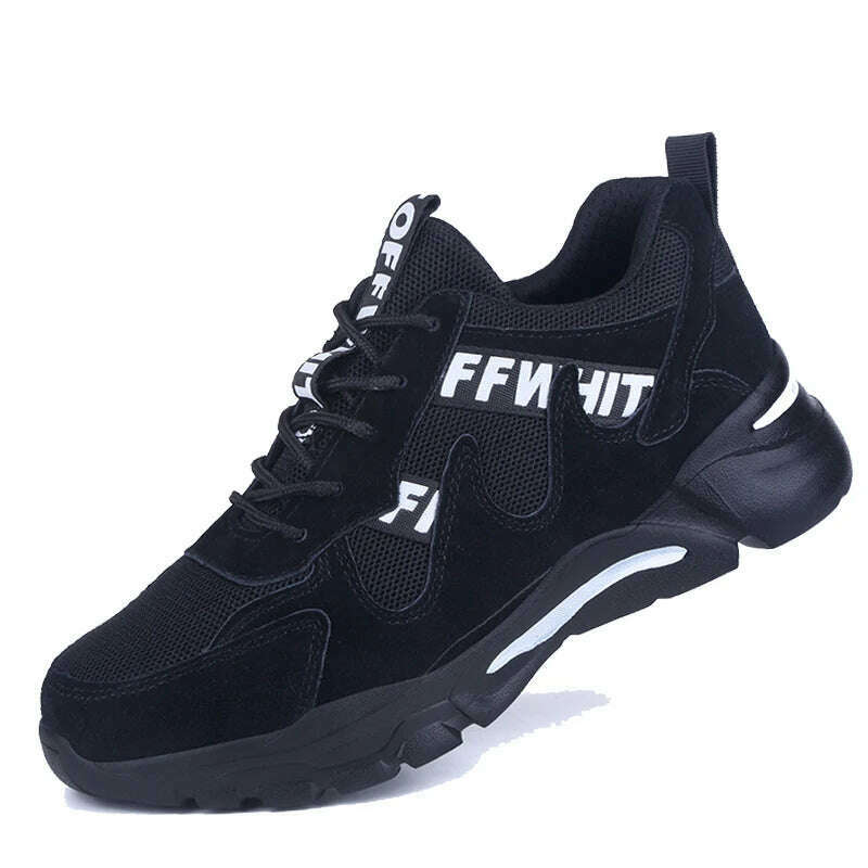 Safety Work Shoes Men Anti-Smashing Indestructible Steel Toe Cap Puncture-Proof shoes Lightweight Male Sofe Women Cosy Sneakers - KIMLUD