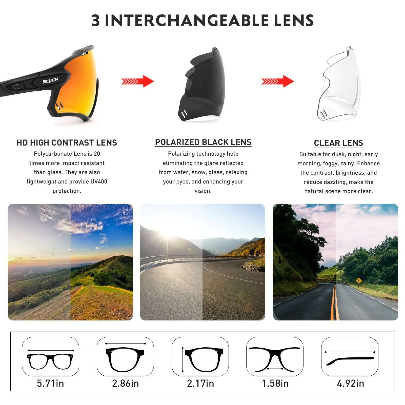 KIMLUD, SCVCN Cycling Polarized Glasses MTB Riding Running Sunglasses Men Women Bike Bicycle Goggles Outdoor Sports Fishing Eyewear, KIMLUD Womens Clothes