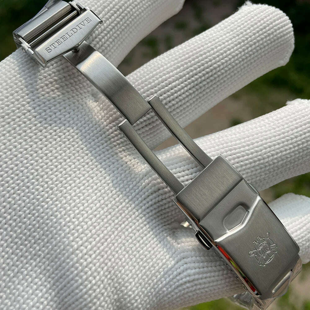 SD1970 Steeldive Brand 44MM Black Dial Men NH35 Dive Watch with Ceramic Bezel - KIMLUD