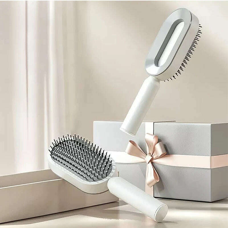 KIMLUD, Self Cleaning Hair Brush, 3D Air Cushion Hair Brushes for Women, Airbag Massage Combs for Women, Hair Brush for Thick Hair, KIMLUD Womens Clothes