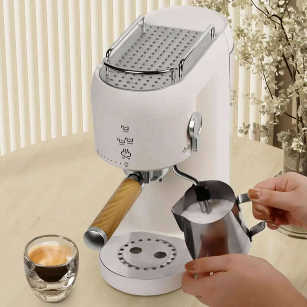 KIMLUD, Semi-automatic Siphon Type Italian Espresso Coffee Machine Household Milk Foam Machine Small Electric Coffee Maker Easy Cleaning, KIMLUD Womens Clothes