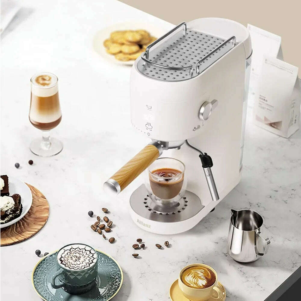 KIMLUD, Semi-automatic Siphon Type Italian Espresso Coffee Machine Household Milk Foam Machine Small Electric Coffee Maker Easy Cleaning, KIMLUD Womens Clothes