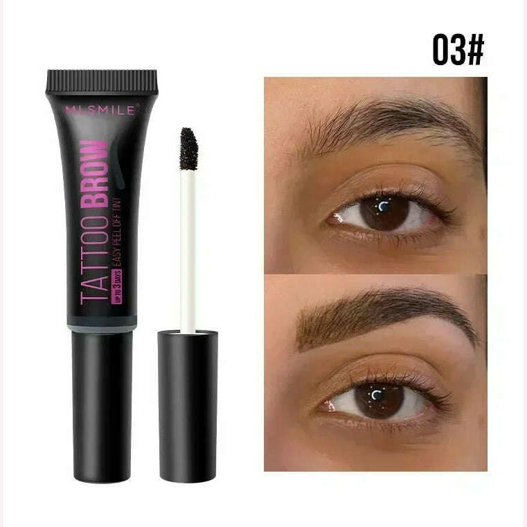 Semi-Permanent Peel Off Dye Eyebrow Cream Waterproof Eye Brow Tattoo Tint 3 Day Long Lasting Tearing Eyebrow Gel Makeup Cosmetic - KIMLUD