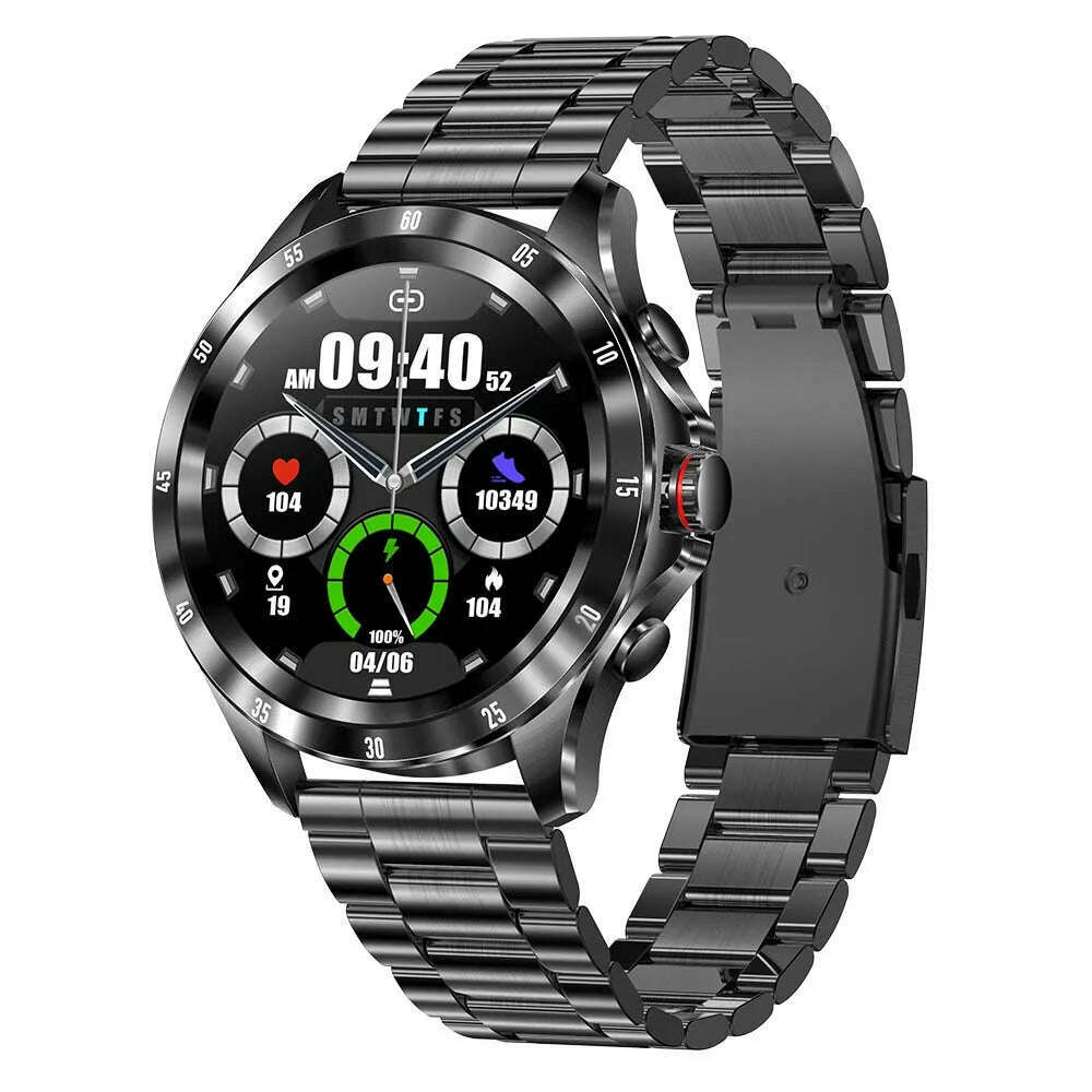 KIMLUD, SENBONO New Men's Smart Watch Max7 Bluetooth Answer Call Man Watch IP68 Waterproof Thermometer Tracker Sport Smartwatch Men 2022, black steel, KIMLUD Womens Clothes
