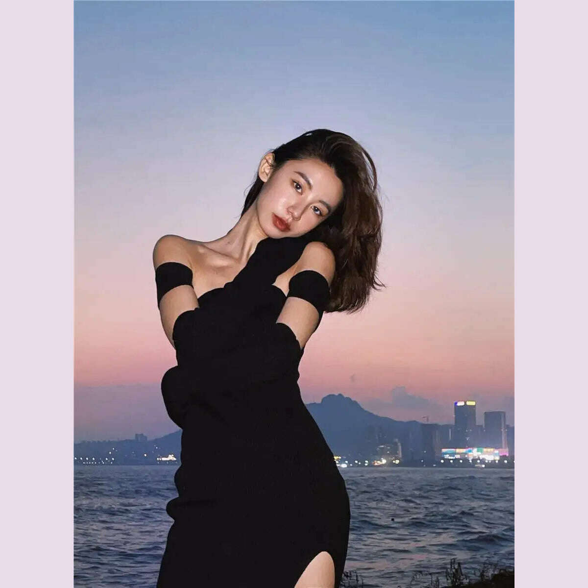 Sexy Bodycon Black Knitted Midi Dress Women's Elegant Slim Casual Party Evening Sweater Vestidos Fashion Female Clothes - KIMLUD