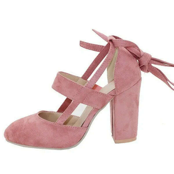 KIMLUD, Sexy Heeled Sandal High Heels Sandals Women Femme Gladiator Summer Party Wedding Shoes Women Thick Heels Zapatos De Muje, Pink / 36, KIMLUD APPAREL - Womens Clothes