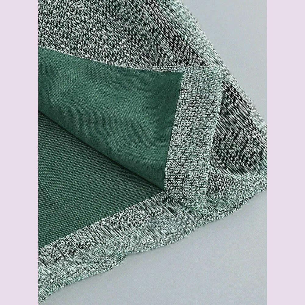 KIMLUD, Sexy One Shoulder Draped Glitter Long Dress Women Brown Corset Sparkly Backless Bodycon Maxi Dresses Evening Party Gowns, KIMLUD Womens Clothes