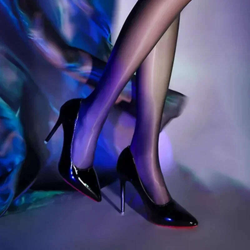 KIMLUD, Sexy Red Bottom Women High Heels Classic Ladies Pumps Autumn Soft Leather Dress Heel Shoes for Women Banquet Wedding High Heels, KIMLUD Womens Clothes