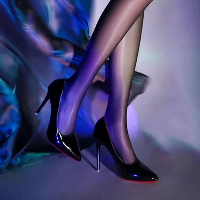 KIMLUD, Sexy Red Bottom Women High Heels Classic Ladies Pumps Autumn Soft Leather Dress Heel Shoes for Women Banquet Wedding High Heels, KIMLUD Womens Clothes