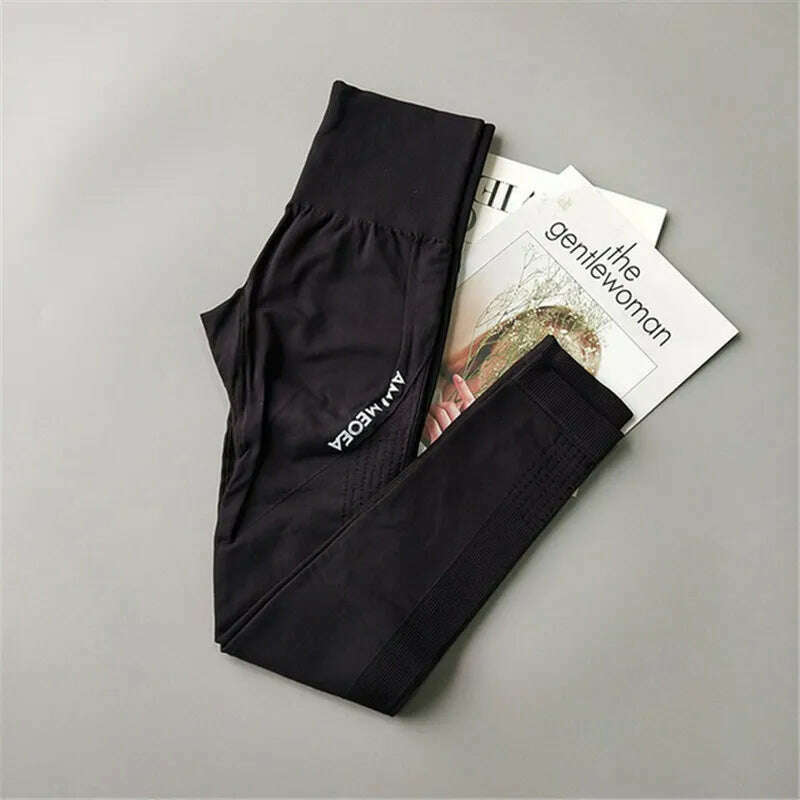 KIMLUD, Sexy Women Leggings Women's trousers Butt Push Up Fitness Legging Slim High Waist Leggins Mujer Seamless Fitness Legging, Black / S, KIMLUD APPAREL - Womens Clothes