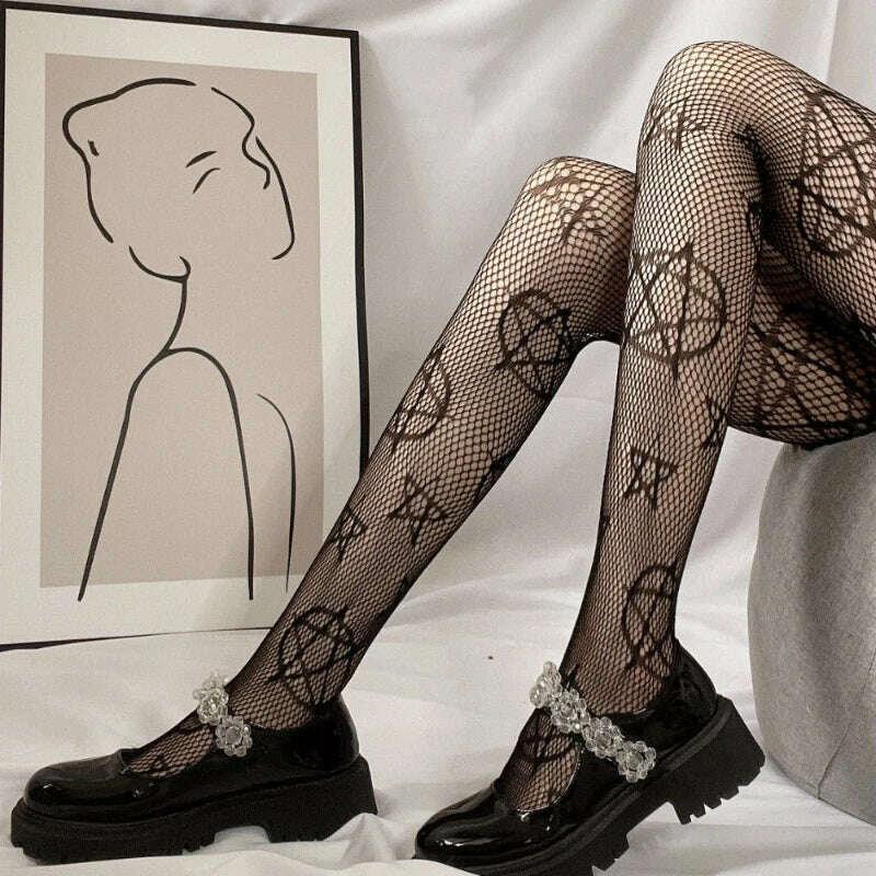 Sexy Women's Leopard Print Mesh Fishnet Net Pantyhose Stockings Party Tights Socks Stockings Lolita JK G Tights Gothic Clothes - KIMLUD