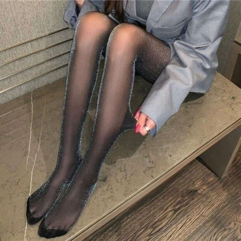 Sexy Women's Leopard Print Mesh Fishnet Net Pantyhose Stockings Party Tights Socks Stockings Lolita JK G Tights Gothic Clothes - KIMLUD