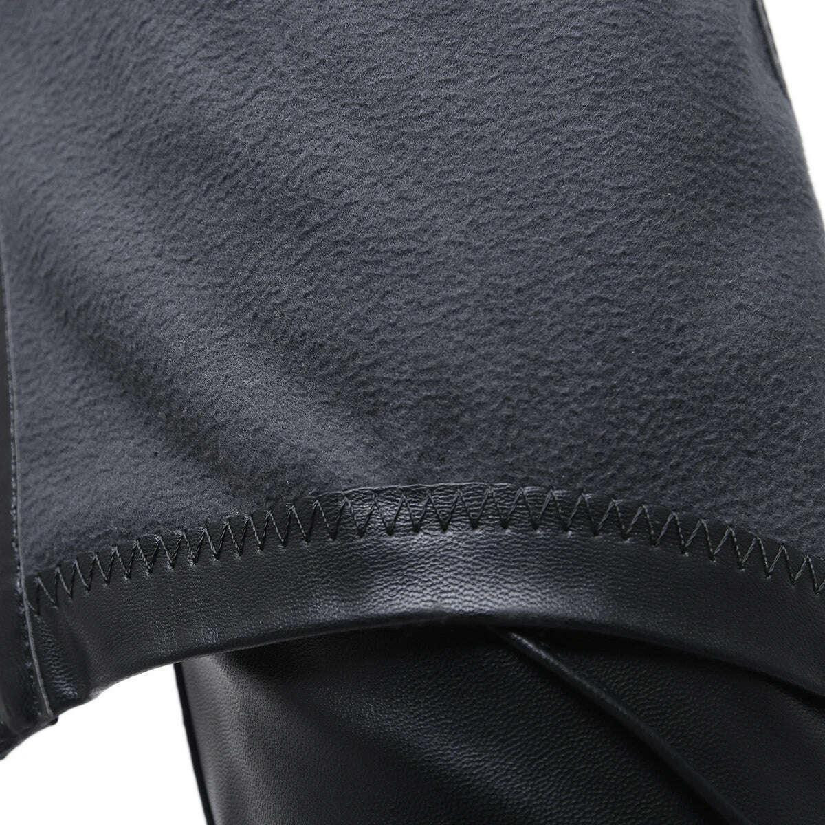 KIMLUD, Women's Over The Knee Boots Round Toe Zipper Platform Boots Punk Lace Up Thigh High Boots Plus Size 46 15cm Heel, KIMLUD Womens Clothes