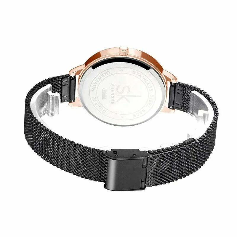 Shengke Crystal Women Watch Luxury Brand Ladies Dress Watches Original Design Quartz Wrist Watches Creative SK Watch For Women - KIMLUD