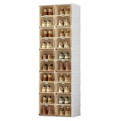 KIMLUD, Shoe Cabinet Storage Box, Portable Folding Shoe Rack, Large Sports Shoes Cabinet Box Strong and Easy To Assemble 8-16 Grids, 10 Layers-20Grids210 / United States, KIMLUD APPAREL - Womens Clothes