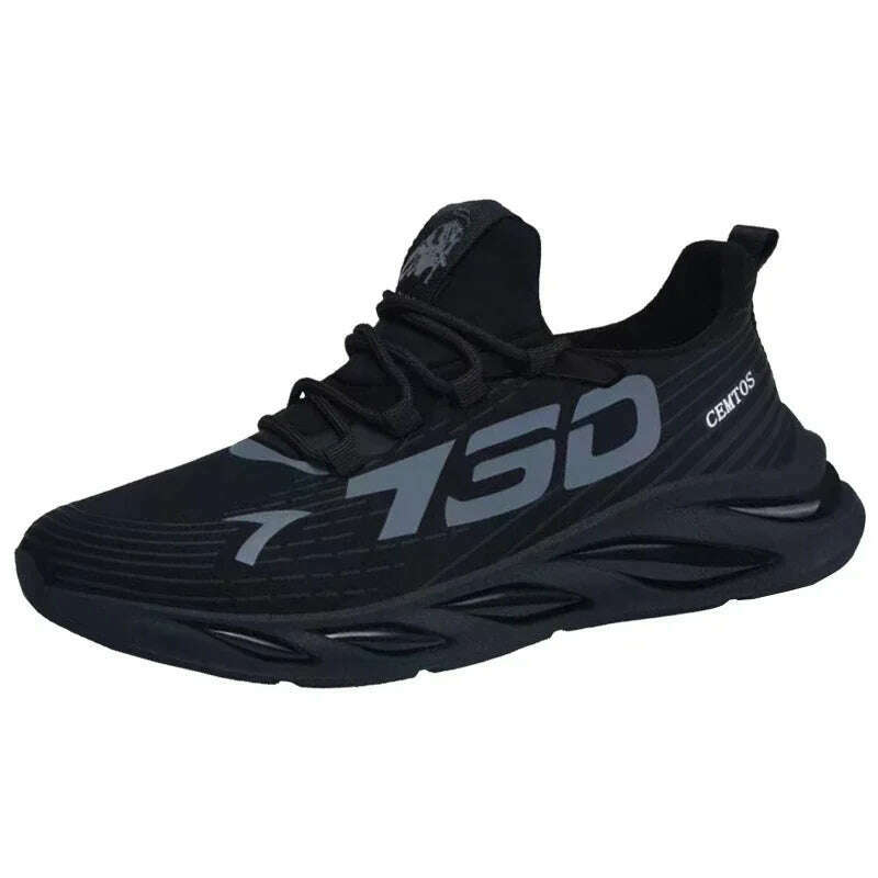 KIMLUD, Shoes for Men Casual Slip on Fashion Sneakers Breathable Running Shoes Outdoor Walking Training Tennis Shoes, Black / 44, KIMLUD APPAREL - Womens Clothes
