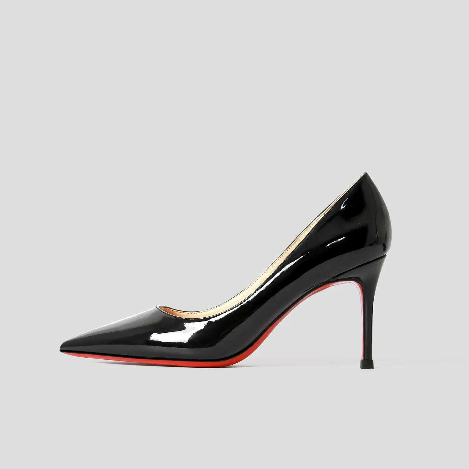 KIMLUD, Shoes Woman 2024 Trend Luxury Shoes For Women Brand Pumps Red Shiny Bottom Pointed Toe High Heels Party Elegant Ladies Shoe 2025, KIMLUD Womens Clothes