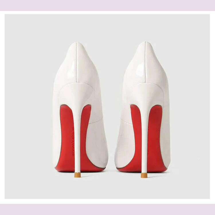 KIMLUD, Shoes Woman 2024 Trend Luxury Shoes For Women Brand Pumps Red Shiny Bottom Pointed Toe High Heels Party Elegant Ladies Shoe 2025, KIMLUD Womens Clothes