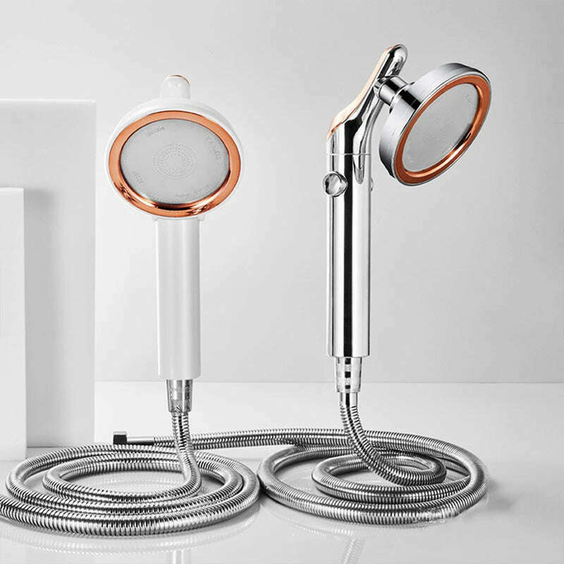 KIMLUD, Shower Head Bathroom Rotating High Pressure Water Saving Handheld Shower Head Adjustable Stop Button Water Rain Shower Heads, KIMLUD Womens Clothes