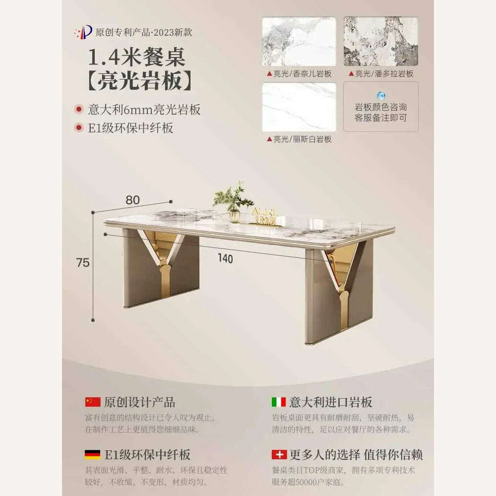 KIMLUD, Side Console Dining Tables Center Reception Wall Modern Dining Tables Restaurant Room Articulos Para El Hogar Salon Furniture, 1.4m table, KIMLUD APPAREL - Womens Clothes