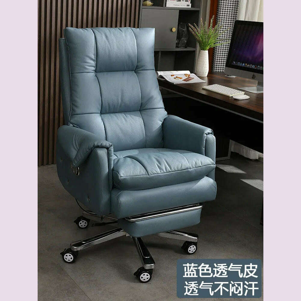 Simplicity Leather Office Chairs Meeting Swivel Modern Computer Office Chairs Ergonomic Boss Office Furniture Bureaustoel LLOC - KIMLUD
