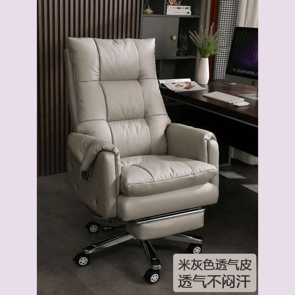 Simplicity Leather Office Chairs Meeting Swivel Modern Computer Office Chairs Ergonomic Boss Office Furniture Bureaustoel LLOC - KIMLUD