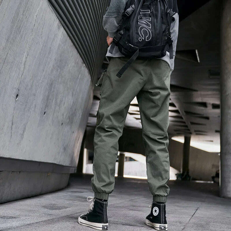 KIMLUD, Single Road Mens Cargo Pants Men Fashion 2022 Black Baggy Joggers Techwear Men Hip Hop Harajuku Streetwear Trousers Cotton Pants, KIMLUD Womens Clothes