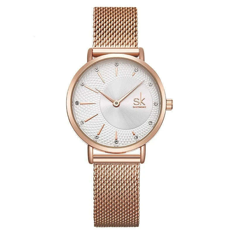 KIMLUD, SK Designer Watch For Women Fashion Casual Dial Watch Women Precise Quartz Montre Femme Adjustable Milan Strap Reloj Mujer, KIMLUD Womens Clothes