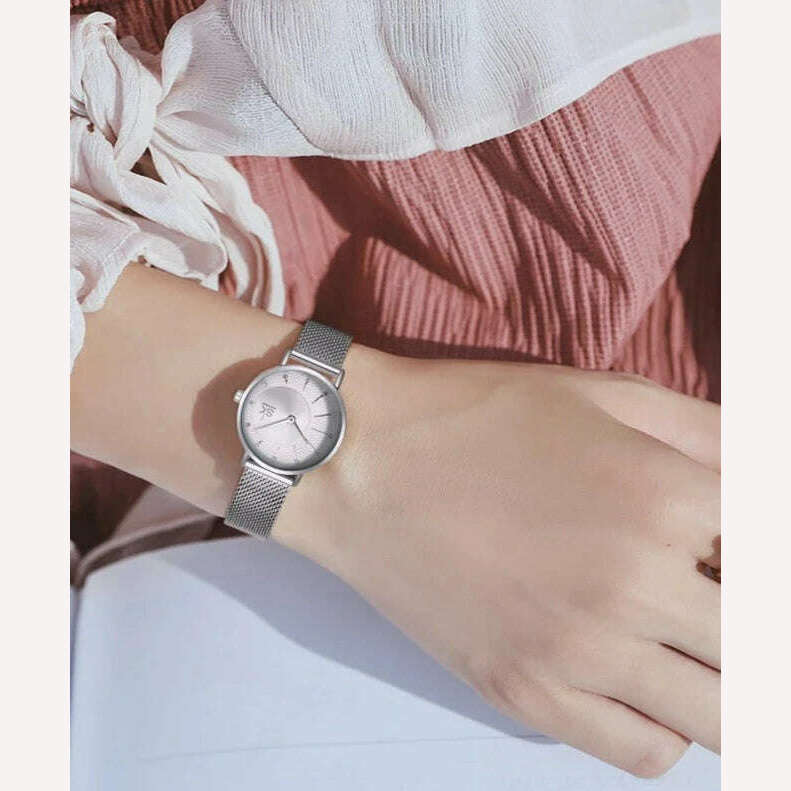 KIMLUD, SK Designer Watch For Women Fashion Casual Dial Watch Women Precise Quartz Montre Femme Adjustable Milan Strap Reloj Mujer, KIMLUD Womens Clothes