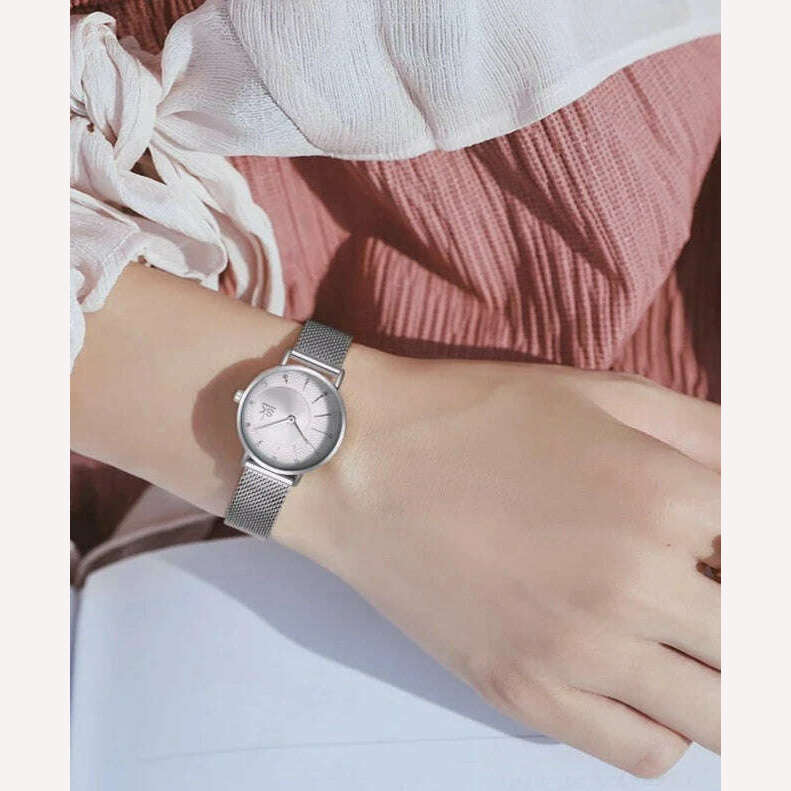 SK Designer Watch For Women Fashion Casual Dial Watch Women Precise Quartz Montre Femme Adjustable Milan Strap Reloj Mujer - KIMLUD