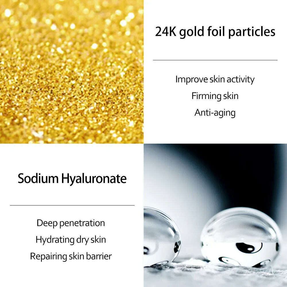KIMLUD, Skin Care Product 24K Gold Nicotinamide Skincare Set Anti Aging Face Cream Fade Dark Circles Eye Cream Moisturizing Face Masks, KIMLUD Womens Clothes