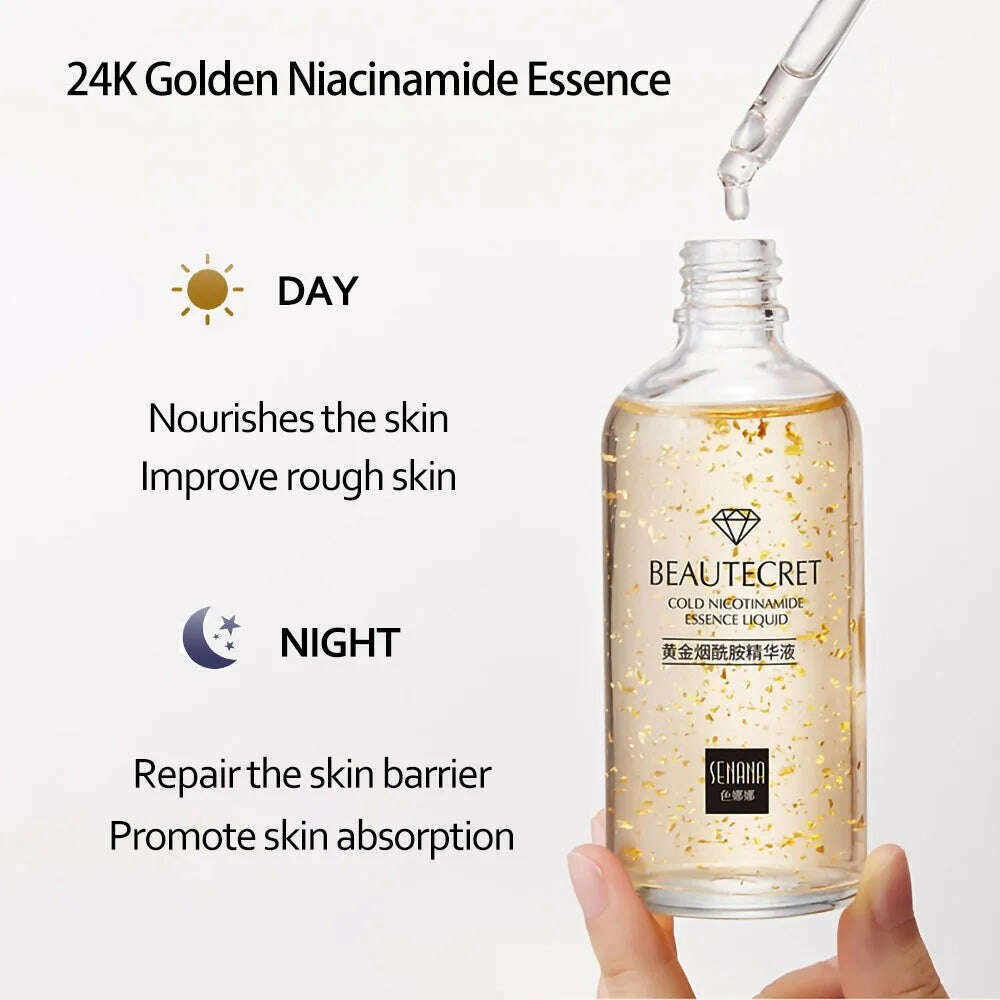 KIMLUD, Skin Care Product 24K Gold Nicotinamide Skincare Set Anti Aging Face Cream Fade Dark Circles Eye Cream Moisturizing Face Masks, KIMLUD Womens Clothes
