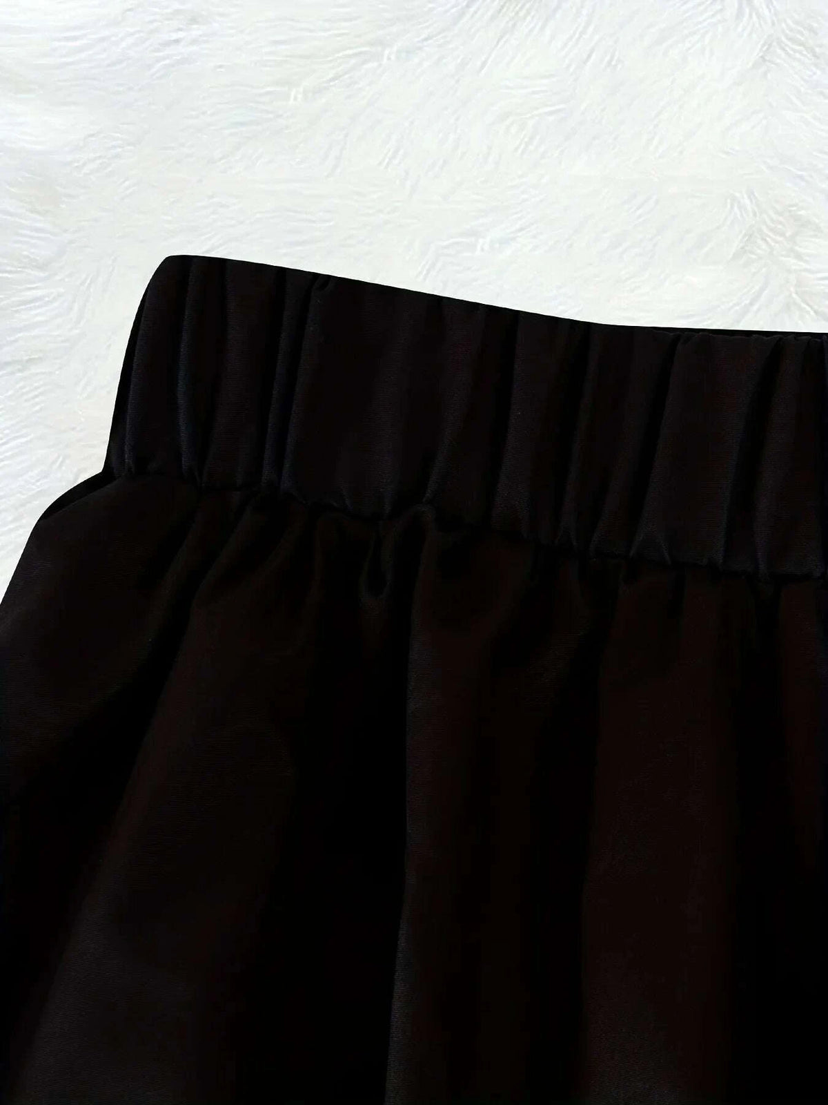 Skirt - Striped Pattern - Polyester - Black White Green Stripes | KIMLUD