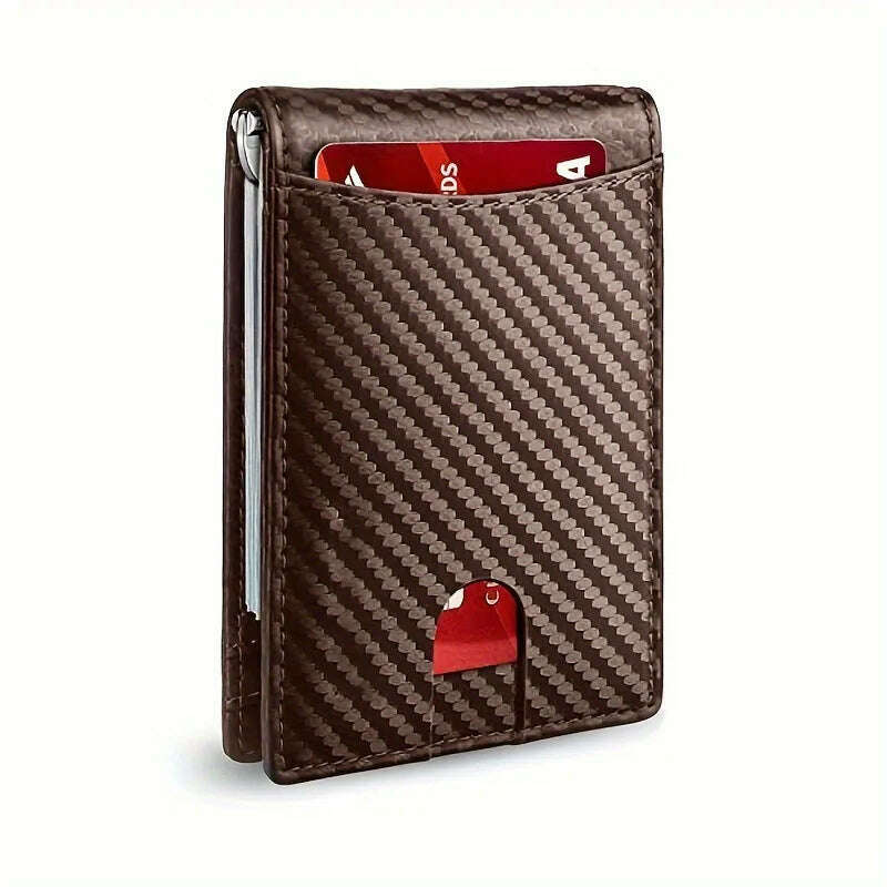 KIMLUD, Slim RFID Wallets for Men, Card Holder,Bifold Leather Wallet with Money Clip,Minimalist Credit Card Holder for Men with ID Wind, KIMLUD Womens Clothes