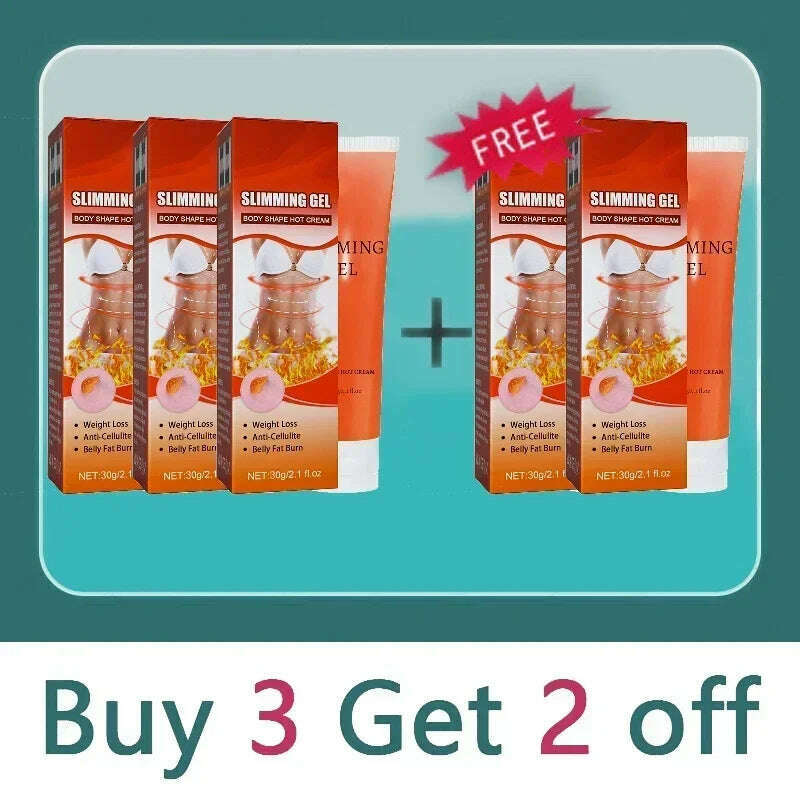 KIMLUD, Slimming Gel Fat Burning Full Body Sculpting Man 7 Days Powerful Weight Loss Woman Fast Belly Slimming Products Fat Burner, 5 pc, KIMLUD APPAREL - Womens Clothes