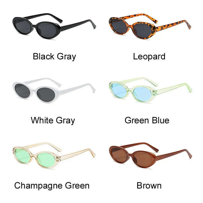 KIMLUD, Small Frame Vintage Sunglasses Man Brand Designer Sun Glasses Male Fashion Shades Oval Mirror Black Retro Oculos De Sol, KIMLUD Womens Clothes