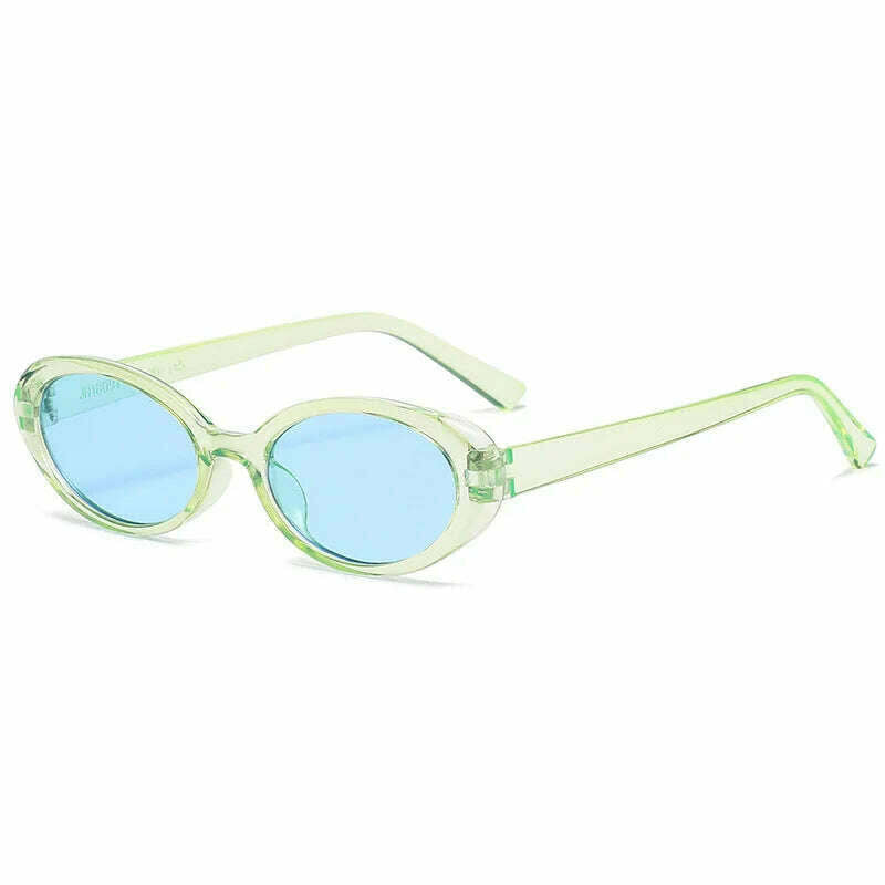 KIMLUD, Small Frame Vintage Sunglasses Man Brand Designer Sun Glasses Male Fashion Shades Oval Mirror Black Retro Oculos De Sol, Green Blue / Other, KIMLUD Womens Clothes