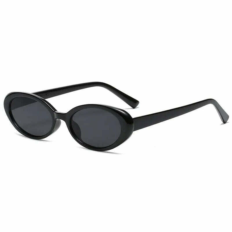 KIMLUD, Small Frame Vintage Sunglasses Man Brand Designer Sun Glasses Male Fashion Shades Oval Mirror Black Retro Oculos De Sol, Black Gray / Other, KIMLUD Womens Clothes