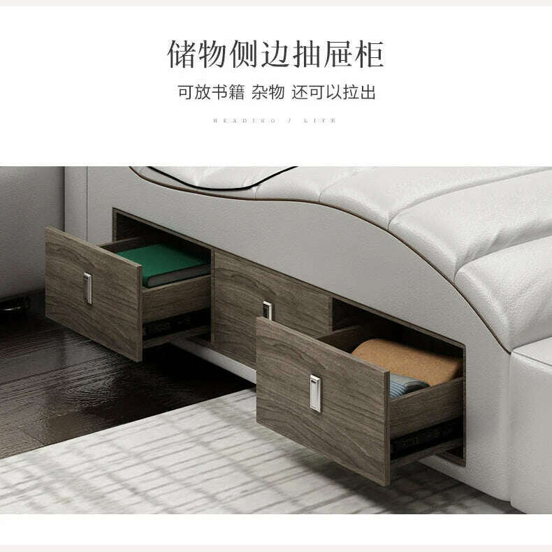 KIMLUD, Smart bed frame camas bedroom furniture кровать двуспальная lit beds سرير  muebles de dormitorio мебель bedroom set cama de casa, KIMLUD Womens Clothes