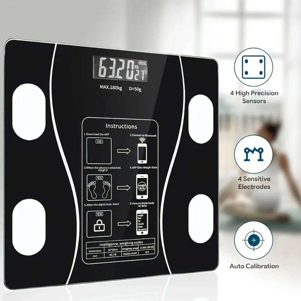KIMLUD, Smart Body Fat Scale - Bluetooth BMI Analyzer with Wireless Digital Display - Comprehensive Health Insights for Your Bathroom, KIMLUD Womens Clothes