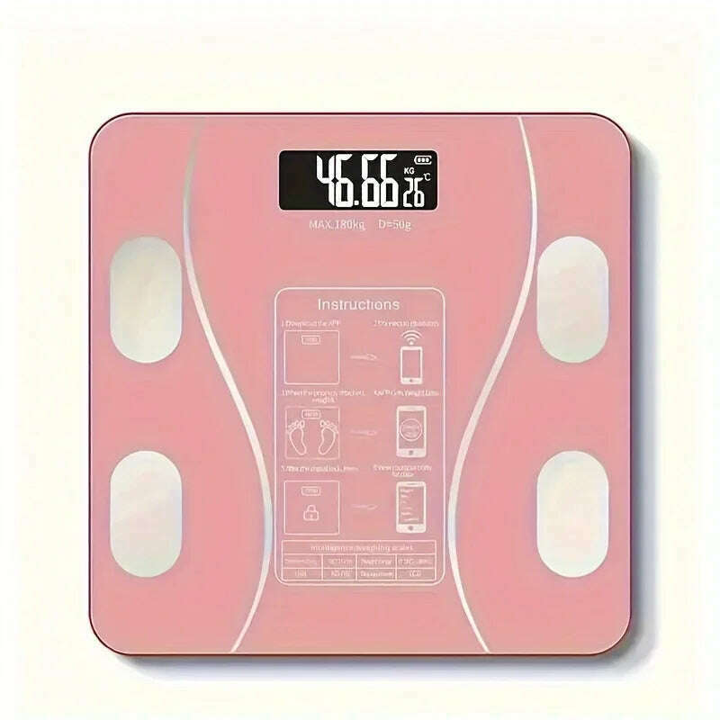 KIMLUD, Smart Body Fat Scale - Bluetooth BMI Analyzer with Wireless Digital Display - Comprehensive Health Insights for Your Bathroom, dianzicheng fen, KIMLUD APPAREL - Womens Clothes