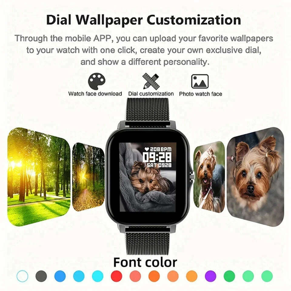 KIMLUD, Smart Watch For Men Women Gift For Xiaomi Full Touch Screen Sport Fitness Watches BT Call Digital Smartwatch Wristwatch 2024 New, KIMLUD Womens Clothes