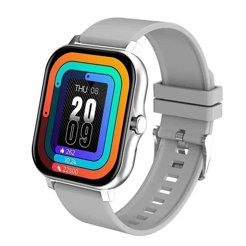 KIMLUD, Smart Watch For Men Women Gift For Xiaomi Full Touch Screen Sport Fitness Watches BT Call Digital Smartwatch Wristwatch 2024 New, Silver / Bluetooth calls, KIMLUD APPAREL - Womens Clothes