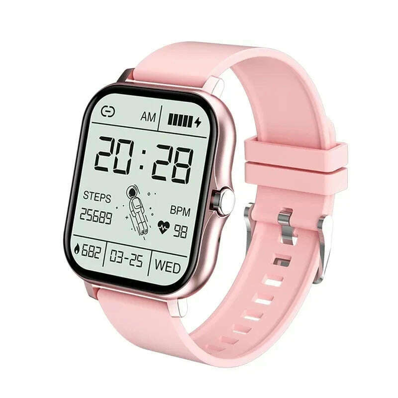 KIMLUD, Smart Watch For Men Women Gift For Xiaomi Full Touch Screen Sport Fitness Watches BT Call Digital Smartwatch Wristwatch 2024 New, Pink / Bluetooth calls, KIMLUD APPAREL - Womens Clothes