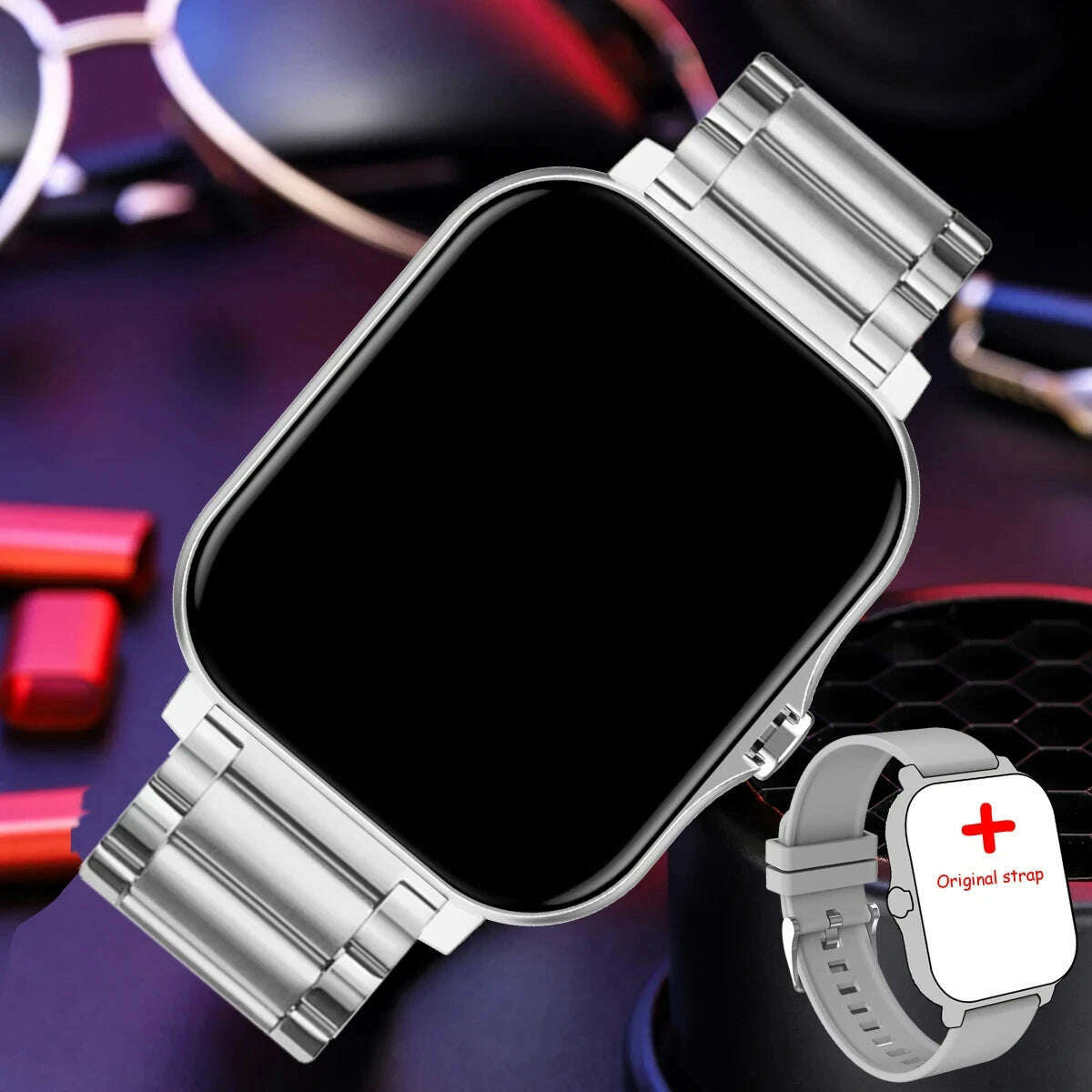 KIMLUD, Smart Watch For Men Women Gift For Xiaomi Full Touch Screen Sport Fitness Watches BT Call Digital Smartwatch Wristwatch 2024 New, Silver steel strip / Bluetooth calls, KIMLUD APPAREL - Womens Clothes
